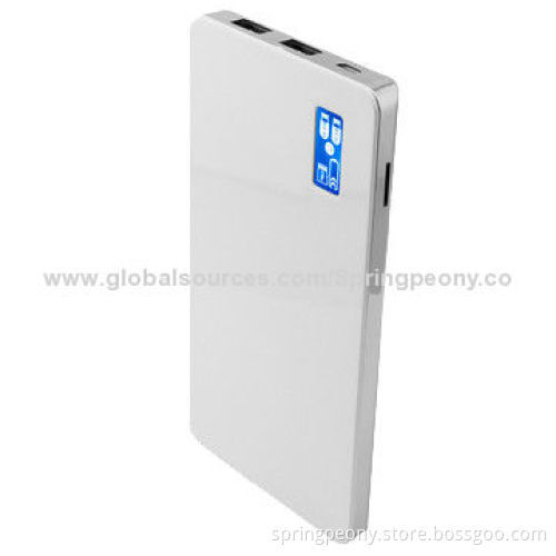 8,000mAh Lithium Polymer Power Bank, Support TF Card Storage, 5V DC/2/3.1A Output